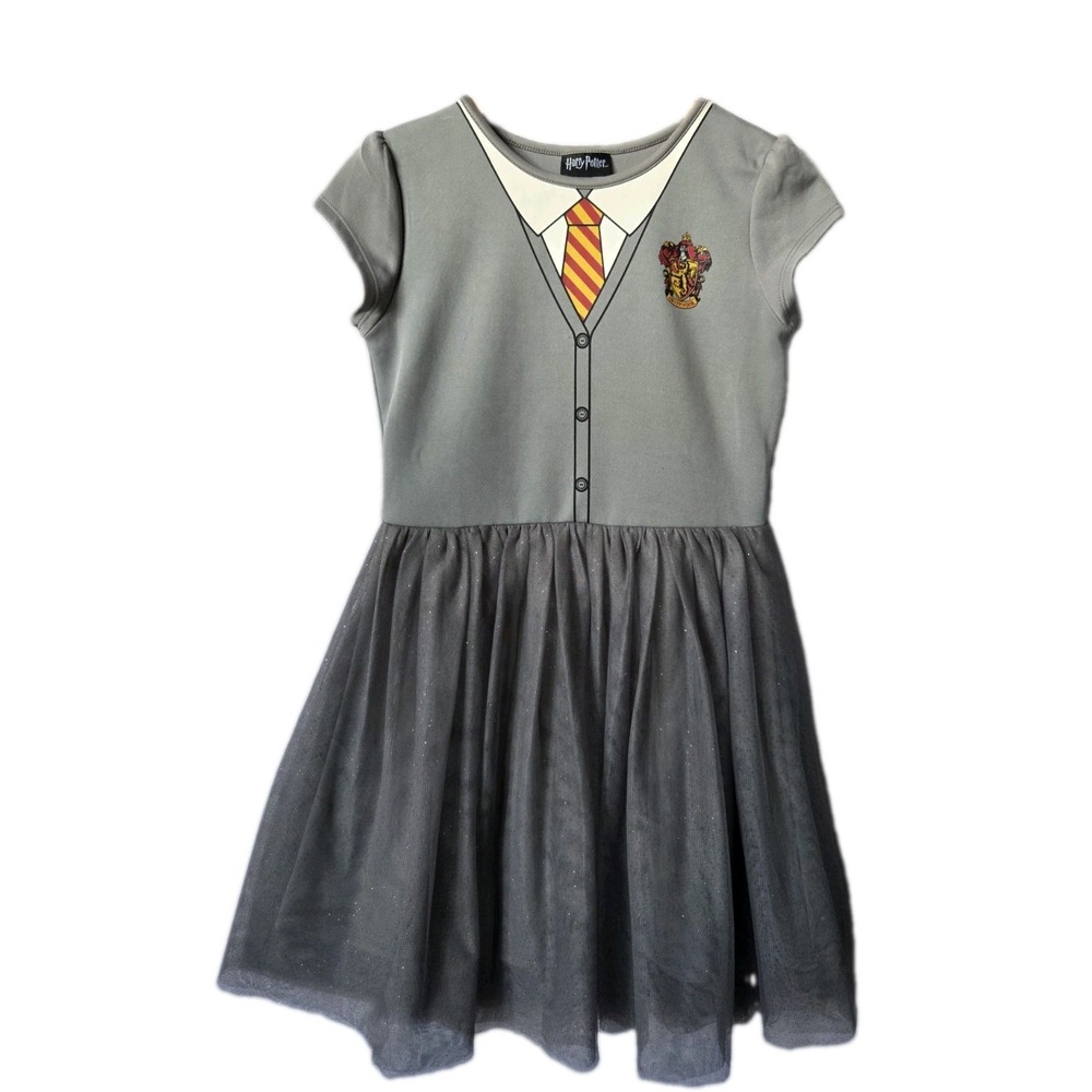 Harry Potter Girls Gryffindor Costume Dress Size XL Gray Halloween Magical